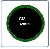 Камерная латка круглая С32 UNICORD 32 мм